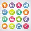 shopping and delivery icon set 