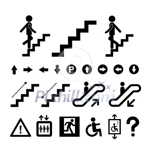staircase symbol on white background staircase symbol on white background