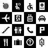 Airport icons set for use  