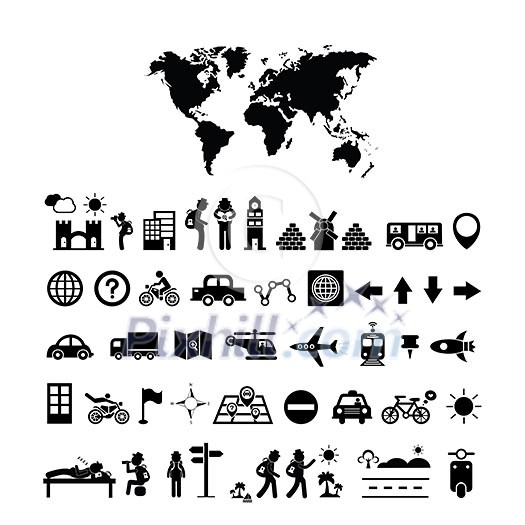 traveler explorer icon on white background traveler explorer icon on white background