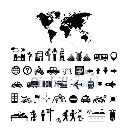 traveler explorer icon on white background 