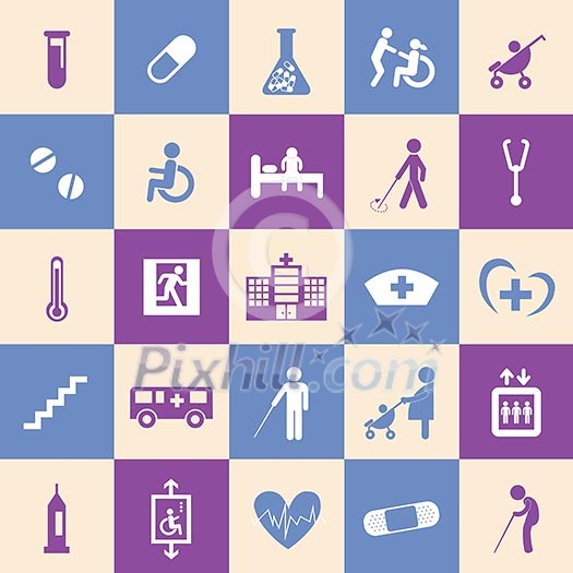 vector basic icon for hospital 