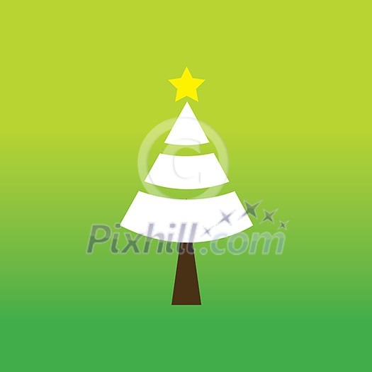 vector merry christmas tree symbol 