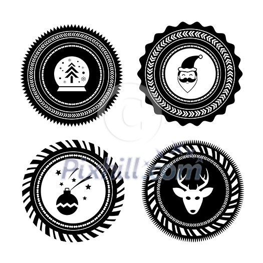 vector template christmas label set vector template christmas label set