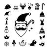 vector christmas day icon set 