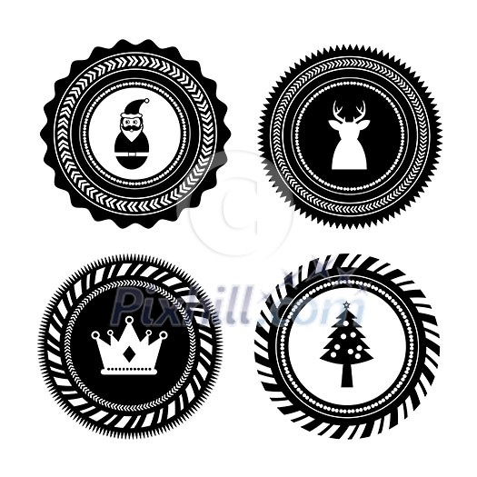 vector template christmas label set vector template christmas label set