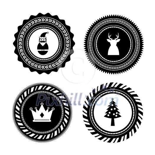 vector template christmas label set 