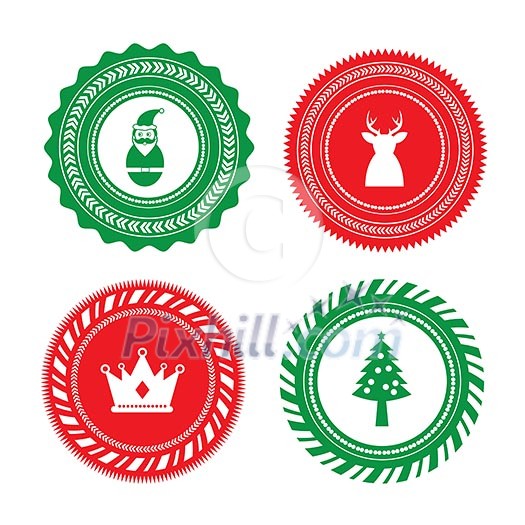 vector template christmas label set 