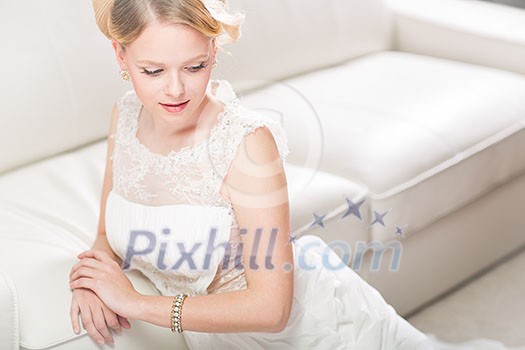 Gorgeous bride on her wedding day (color toned image; shallow DOF) Gorgeous bride on her wedding day (color toned image; shallow DOF)