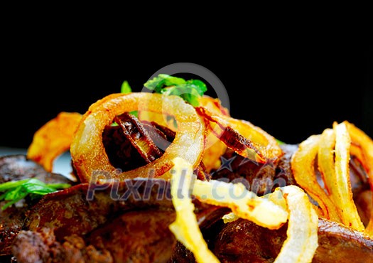 grilled fresh meat and vegetables organic healthy food isolated on white background grilled fresh meat and vegetables organic healthy food isolated on white background