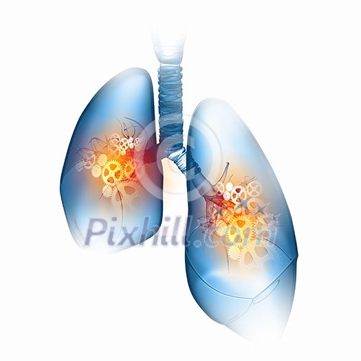 Human lungs with mechanisms. Health and medicine Human lungs with mechanisms. Health and medicine