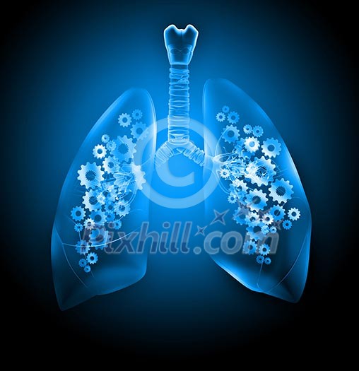 Human lungs with mechanisms. Health and medicine Human lungs with mechanisms. Health and medicine