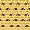 Seamless pattern of cute  beavers