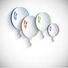 Stylish balloon vectors on a white background