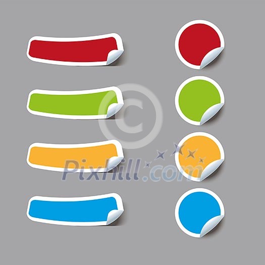 Stylish set of colourful vector labels Stylish set of colourful vector labels