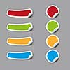 Stylish set of colourful vector labels