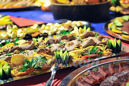Catering food at a helloween party