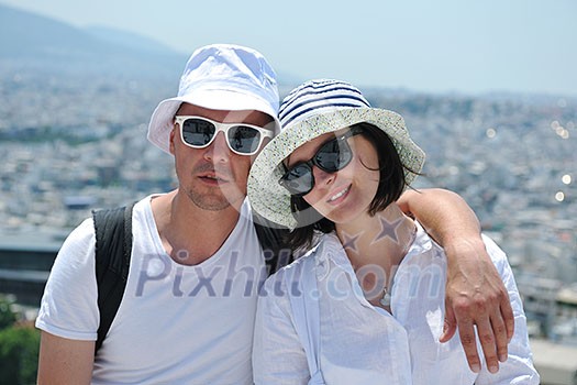 young couple portrait in love have romantic time on summer vacation holidays in greece santorini young couple portrait in love have romantic time on summer vacation holidays in greece santorini