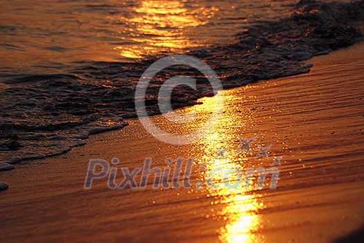 sunset on sea sunset on sea