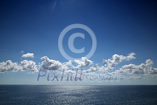 cloudy sky and sea