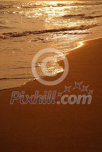 sunset on sea 