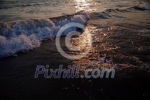 sunset on sea sunset on sea