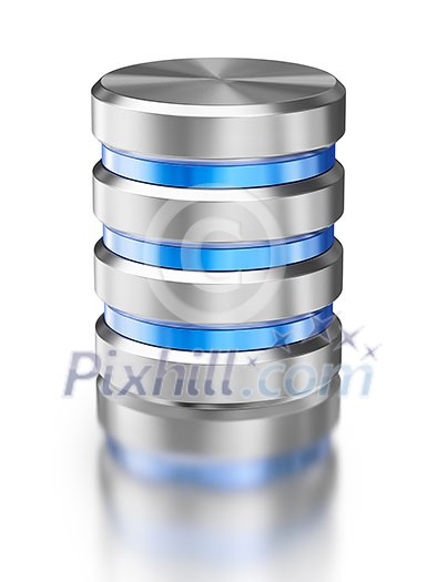 Hard disk drive data storage database icon symbol isolated on white background Hard disk drive data storage database icon symbol isolated on white background