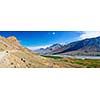 Panorama of Ki Monastery and Spiti Valley,  Himachal Pradesh, India