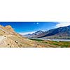 Panorama of Ki Monastery and Spiti Valley,  Himachal Pradesh, India