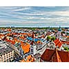 Aerial view of Munich - Marienplatz and Altes Rathaus, Bavaria, Germany