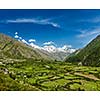 Valley in Himalayas. Sangla valley, Himachal Pradesh, India