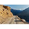 Road in Himalayas in Spiti Valley, Himachal Pradesh, India
