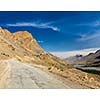 Road to Ki Monastery. Spiti Valley,  Himachal Pradesh, India