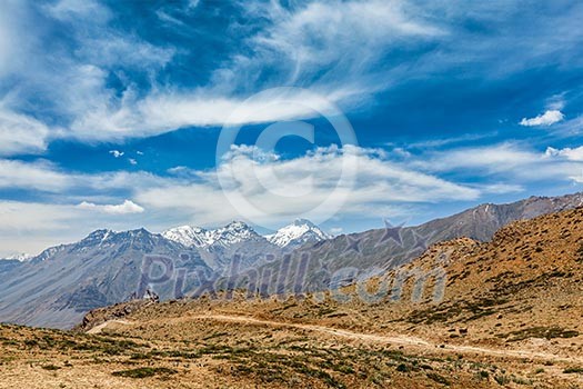 Himalayan landscape of Spiti valley. Himachal Pradesh, India Himalayan landscape of Spiti valley. Himachal Pradesh, India