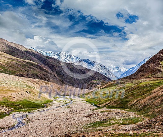 Himalayan landscape. Spiti valley, Himachal Pradesh, India