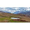 Himalayan landscape panorama. Spiti valley, Himachal Pradesh, India