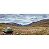 Himalayan landscape panorama. Spiti valley, Himachal Pradesh, India