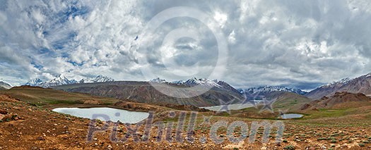 Himalayan landscape panorama. Spiti valley, Himachal Pradesh, India Himalayan landscape panorama. Spiti valley, Himachal Pradesh, India