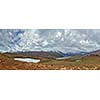 Himalayan landscape panorama. Spiti valley, Himachal Pradesh, India