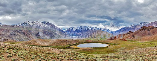 Himalayan landscape panorama in Spiti valley, Himachal Pradesh, India Himalayan landscape panorama in Spiti valley, Himachal Pradesh, India