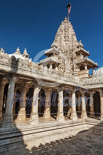 Carved Jain temple in Ranakpur. Rajasthan, India Carved Jain temple in Ranakpur. Rajasthan, India
