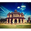 Vintage retro effect filtered hipster style travel image of Lotus Mahal palace ruins. Royal Centre. Hampi, Karnataka, India