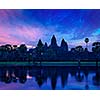 Angkor Wat - famous Cambodian landmark - on sunrise. Siem Reap, Cambodia