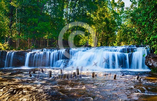 Tropical waterfall Phnom Kulen, Cambodia Tropical waterfall Phnom Kulen, Cambodia
