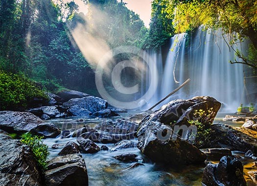 Tropical waterfall Phnom Kulen, Cambodia Tropical waterfall Phnom Kulen, Cambodia