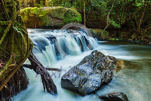 Tropical waterfall Phnom Kulen, Cambodia Tropical waterfall Phnom Kulen, Cambodia