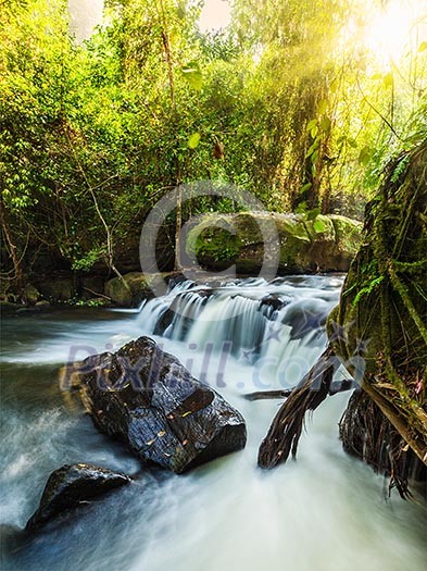 Tropical waterfall Phnom Kulen, Cambodia Tropical waterfall Phnom Kulen, Cambodia