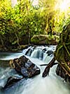 Tropical waterfall Phnom Kulen, Cambodia