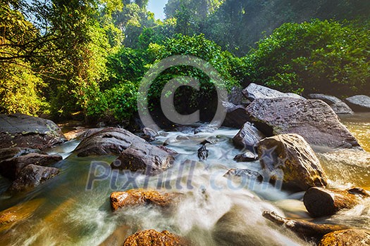 Tropical waterfall Phnom Kulen, Cambodia Tropical waterfall Phnom Kulen, Cambodia