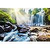 Tropical waterfall Phnom Kulen, Cambodia